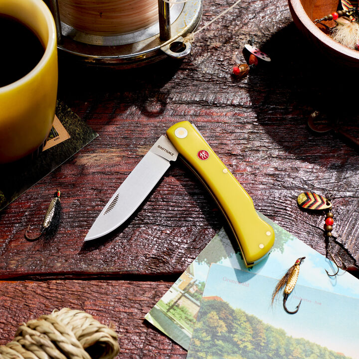 Outdoor, 3-inch, Landman Sodbuster Folding Pocket Knife, Yellow, large 2
