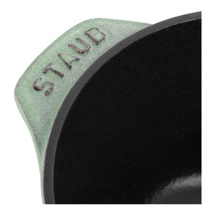 鋳物ホーロー鍋, ラ・ココット de GOHAN 12 cm, ラウンド, セージグリーン, 鋳鉄, large 3