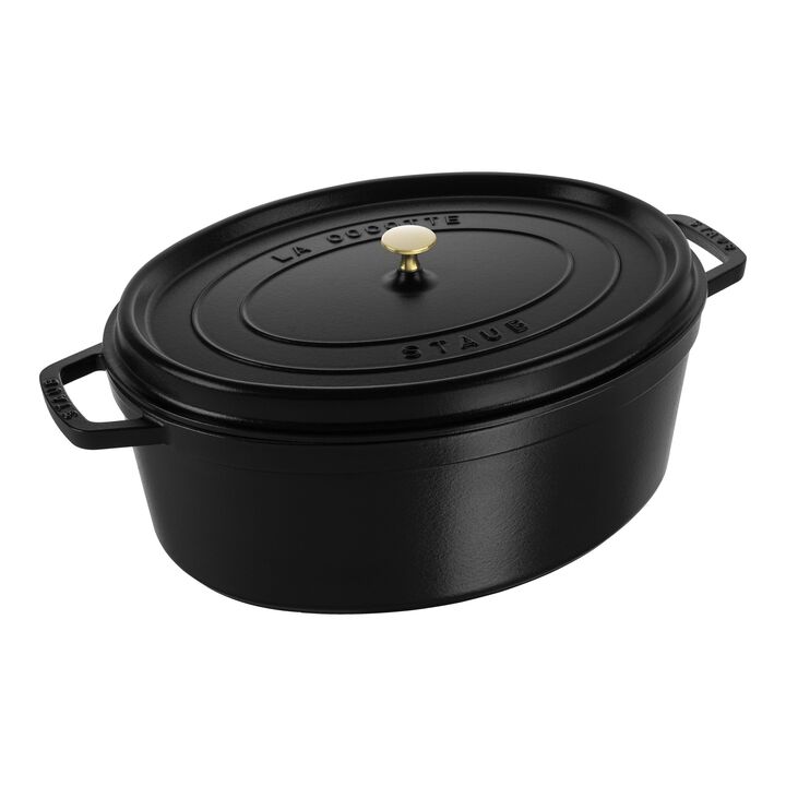 La Cocotte, 6.75 l cast iron oval Cocotte, black, large 1