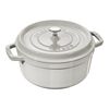 6.75 l cast iron round Cocotte, white truffle - Visual Imperfections,,large