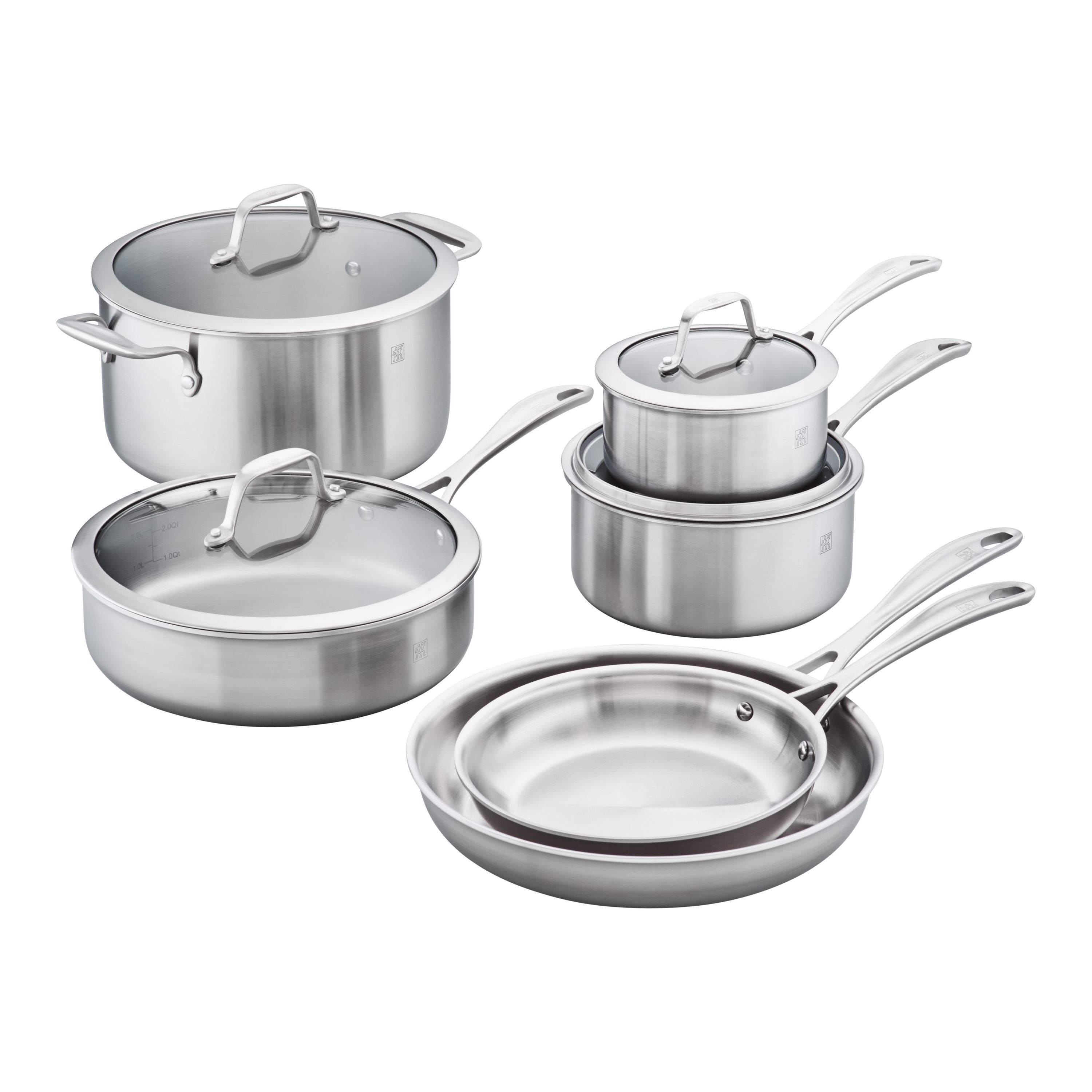 Royal Cuisine 3 Piece Stainless Steel Induction Stock Pot Set With Lids 