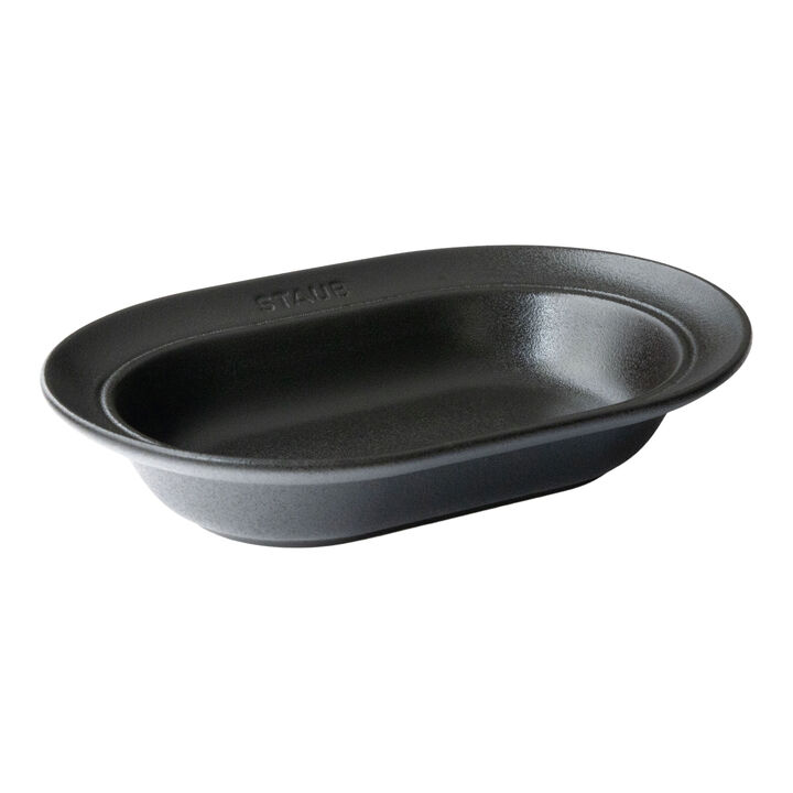 Dining Line, オーバルプレート 25 cm, セラミック, ブラック, large 1