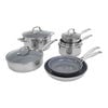 Clad H3, 10-pc, Stainless Steel Ceramic Coated Pots And Pans Set, small 1