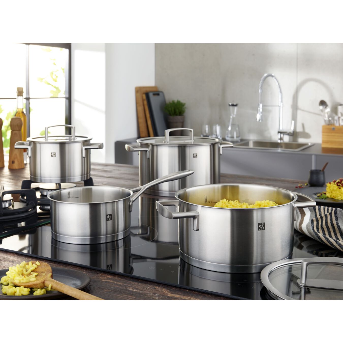 24 cm 18/10 Stainless Steel Stock pot silver,,large 2
