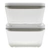  large / 2-pc Large Vacuum Container, glass, grey,,large