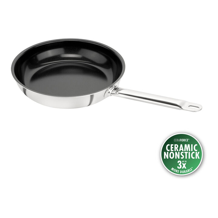 Pro, Bratpfanne 24 cm, 18/10 Edelstahl, Silber-Schwarz, large 1