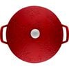 24 cm round Cast iron French oven cherry,,large