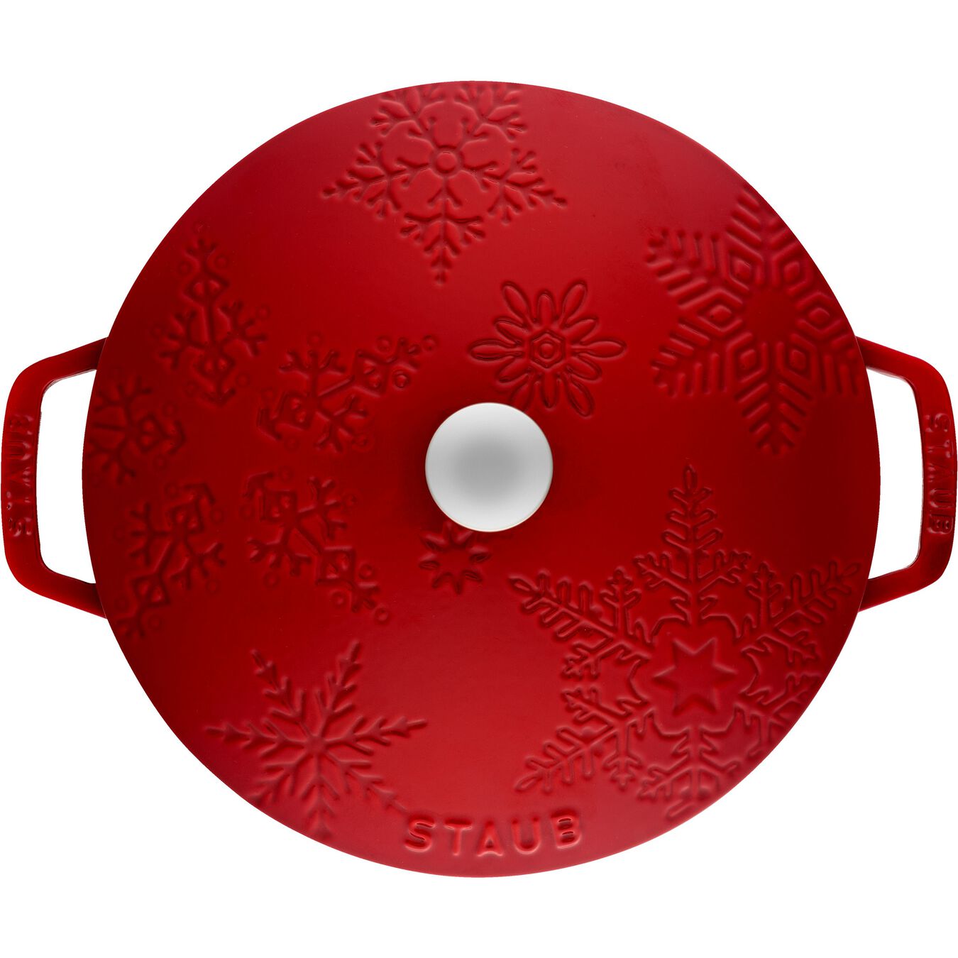 3.6 l cast iron round Winter Essential French Oven, cherry - Visual Imperfections,,large 3