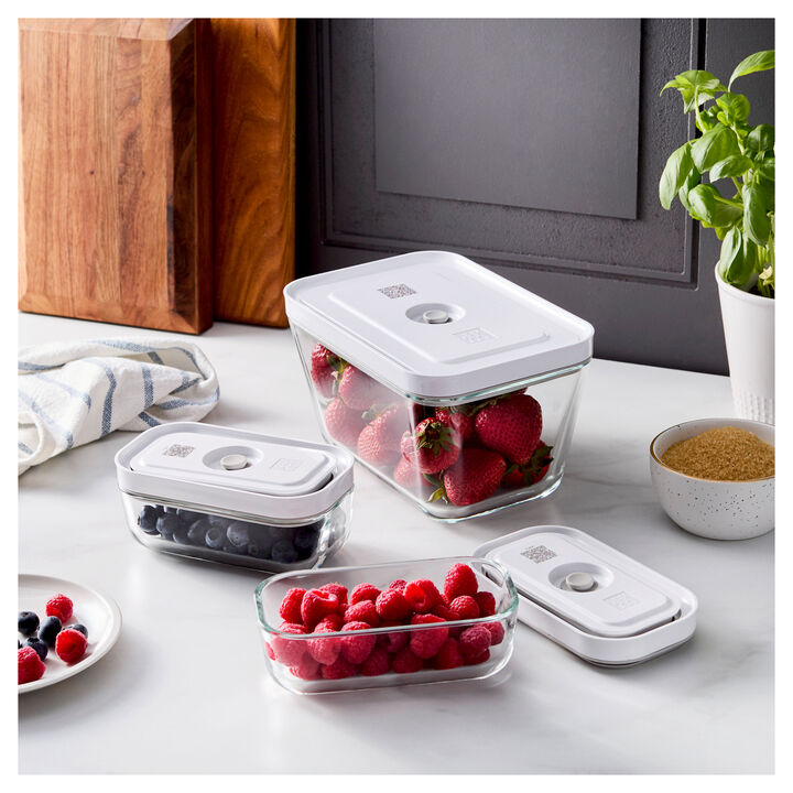 Fresh & Save, 3-pc, Vacuum Box Set, Glass, Grey, large 2