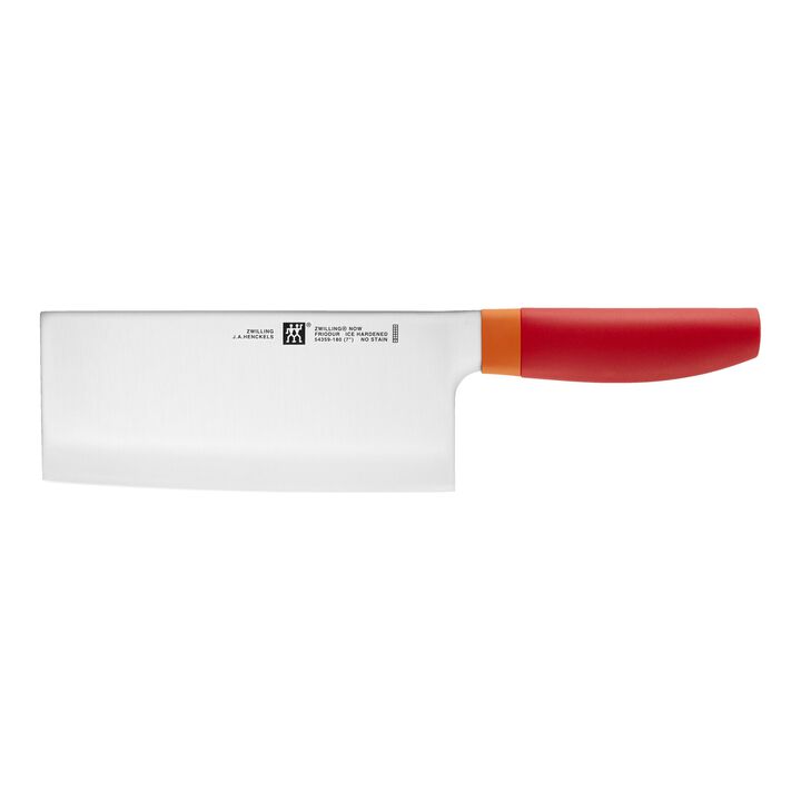 Now S, 7-inch, Chinese chef's knife, red, large 1