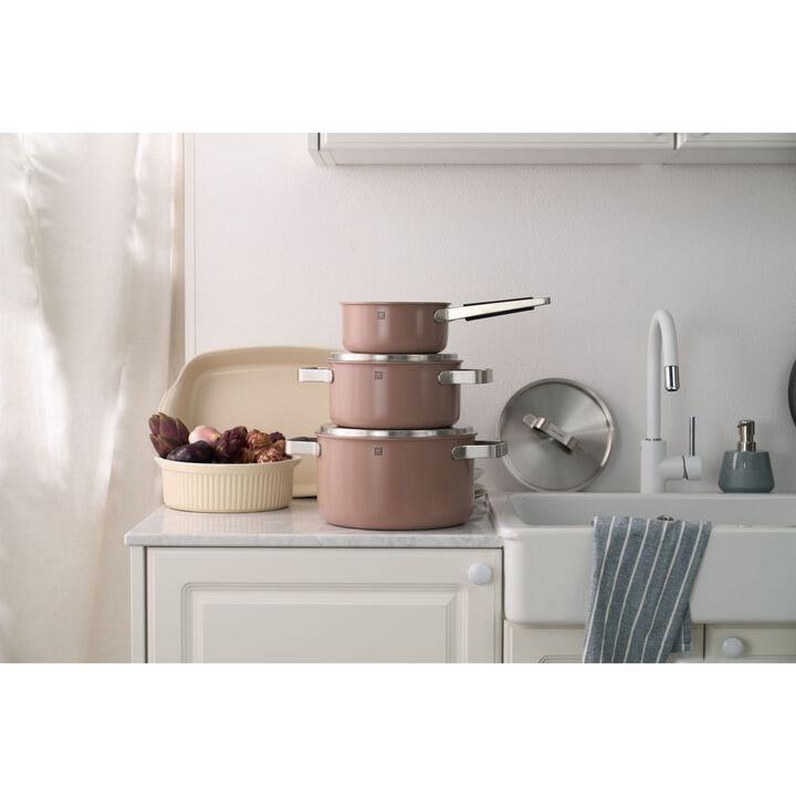 Pure, Pots and pans set, 6-pc, 18/10 Stainless Steel, large 4