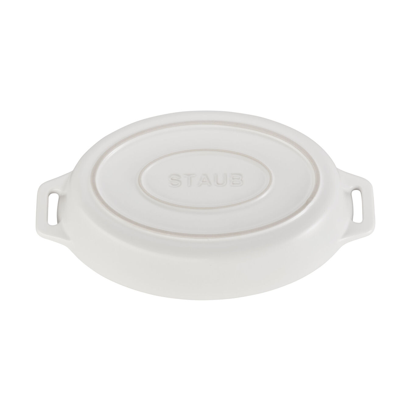  ceramic oval Oven dish, matte-white,,large 3
