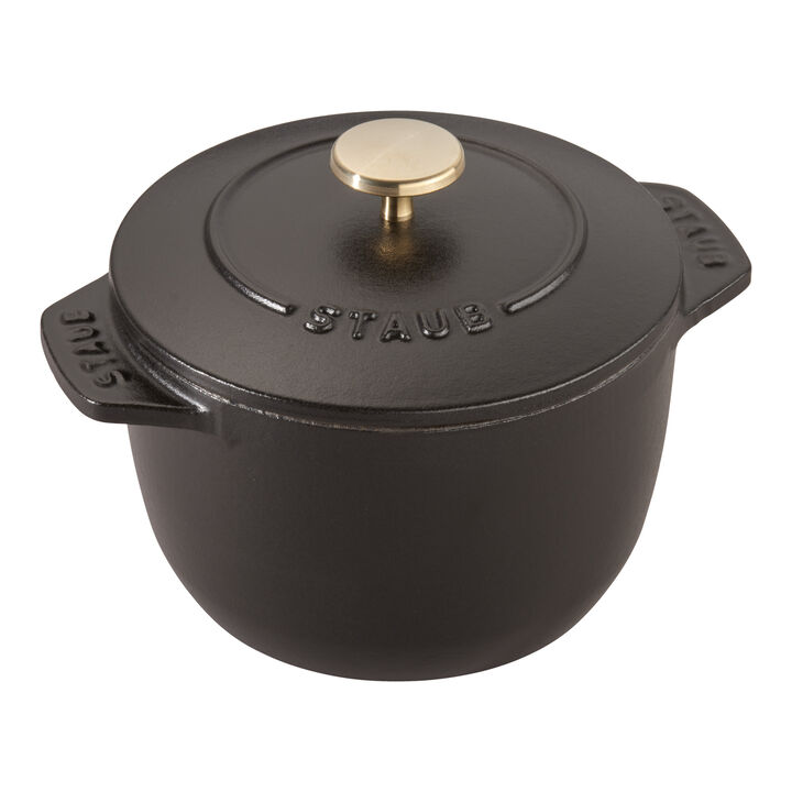 Cast Iron, 0.75 qt, Petite French Oven, black matte, large 2