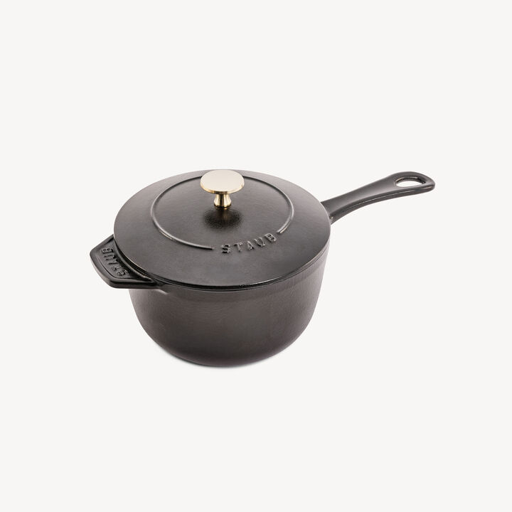 Specialities, 2.2 l cast iron round Sauce pan, black, large 3