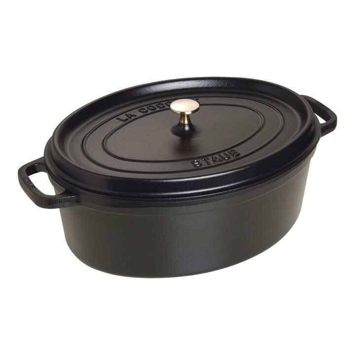 La Cocotte, 37 cm oval Cast iron Cocotte black, large 1