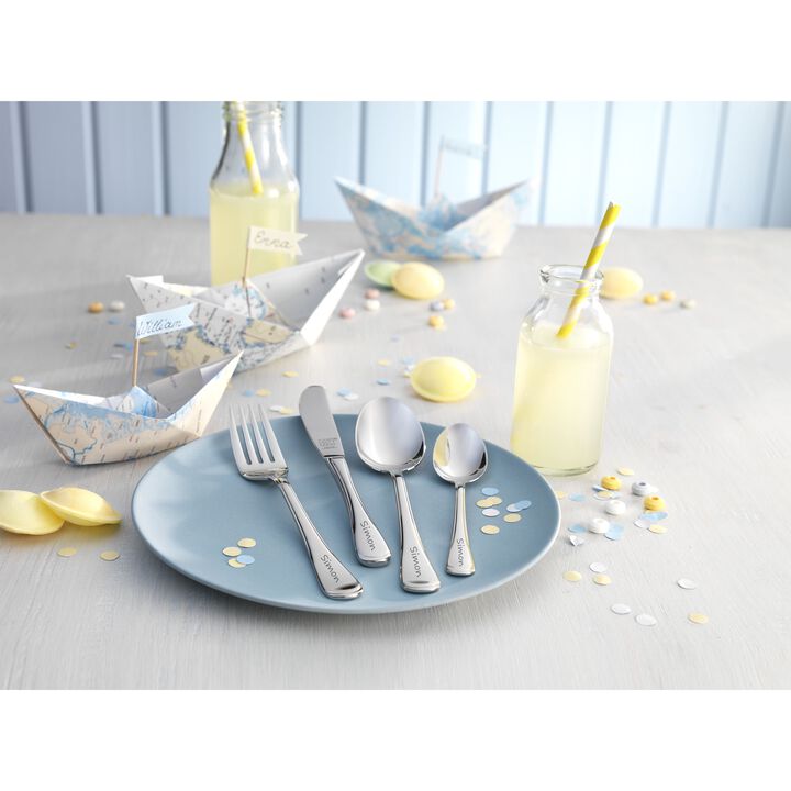 Filou, 4-pcs polished Children's cutlery set, large 2