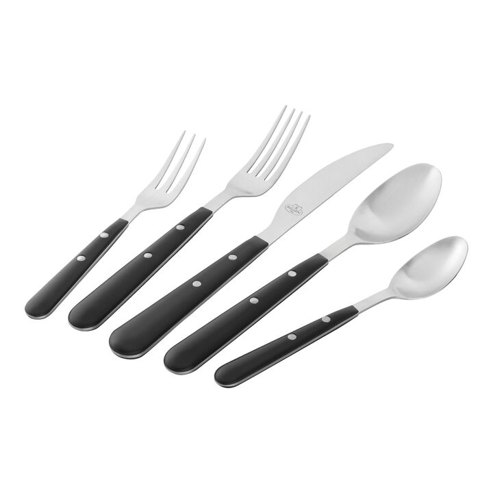 Avola, 20-pc, Matte, Flatware Set, Black Matte, large 1