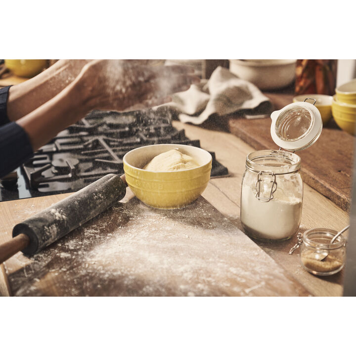 Stoneware, 6.5-inch / 2-pc, Large Universal Bowl Set, citron, large 3