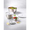 Fresh & Save BOWLS, Vakuum sk&aring;l s&aelig;t S/M/L / 6-dele, Rustfrit st&aring;l, S&oslash;lv-Hvid, small 7