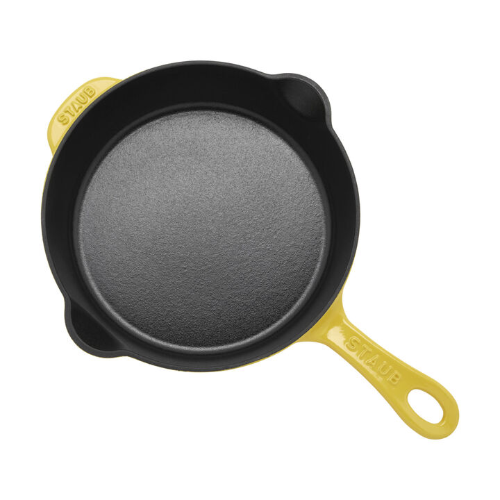 Pans, 22 cm / 8.5 inch cast iron Traditional Deep Frypan, citron, large 3