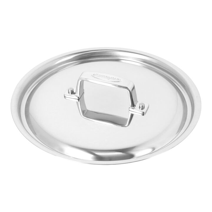 Padella In Acciaio Inox 1 Manico E Contromaniglia Con Fondo Termodiffusore Sandwich A Tre Strati O Cm 24 H Cm 5