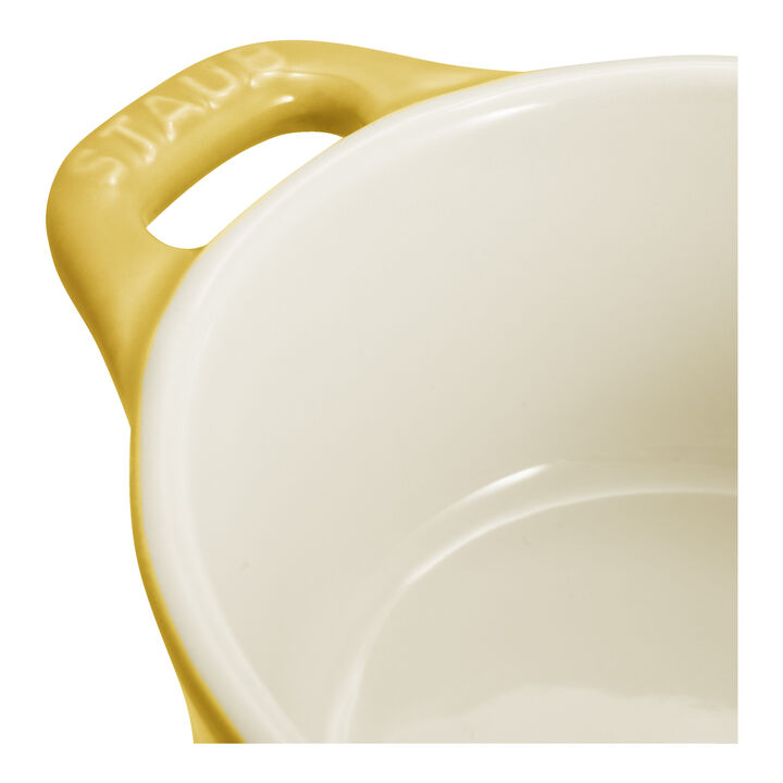 Stoneware, 3-pc, Mini Round Dutch Oven Set, citron, large 3