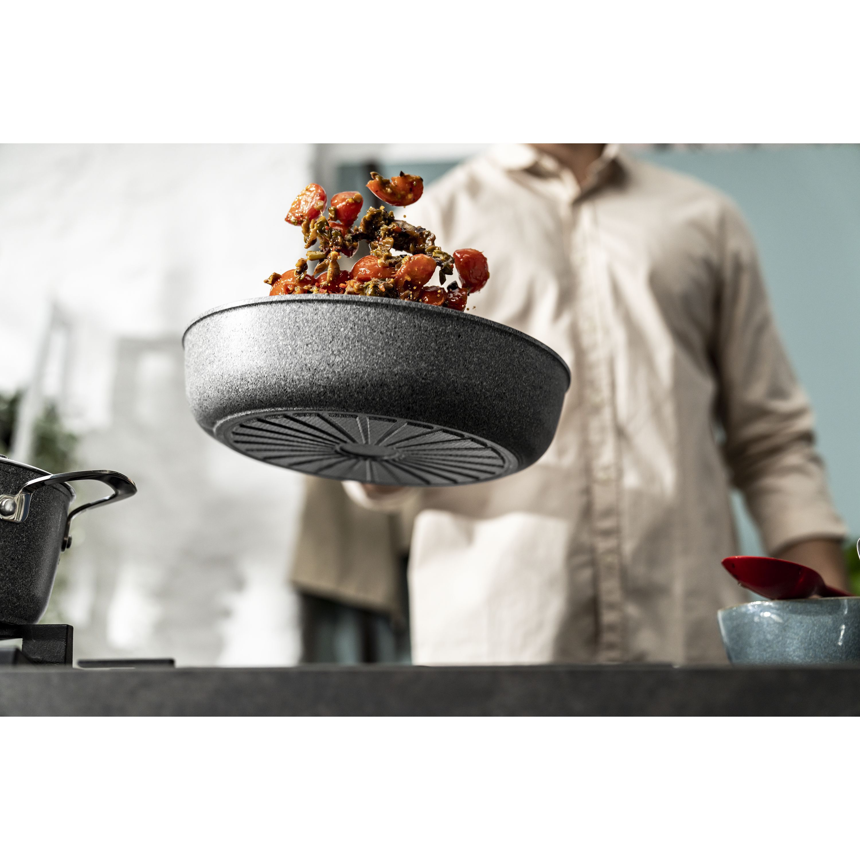 Ballarini Professional frying pan, high, aluminium, grey, 24 cm