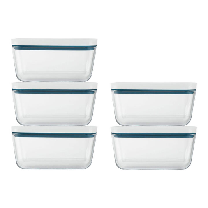 Fresh & Save, Set de boîtes sous vide, 5 pièces / M, verre, La-mer, large 1