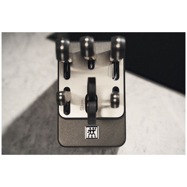 Gourmet, 7-pcs, Knife block set, anthracite, large 3