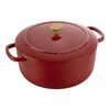 Bellamonte, 7.5 qt, Round, Cocotte, Red, small 1