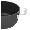 20 cm Aluminium Stew pot with lid black,,large