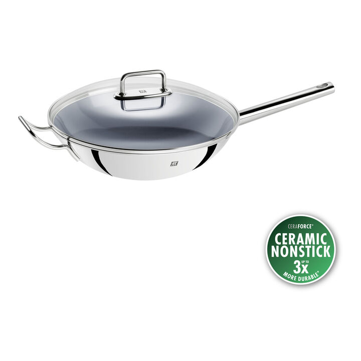 Plus, Wok - 32 cm, 18/10 acciaio inossidabile, Ceraforce Ultra, large 1