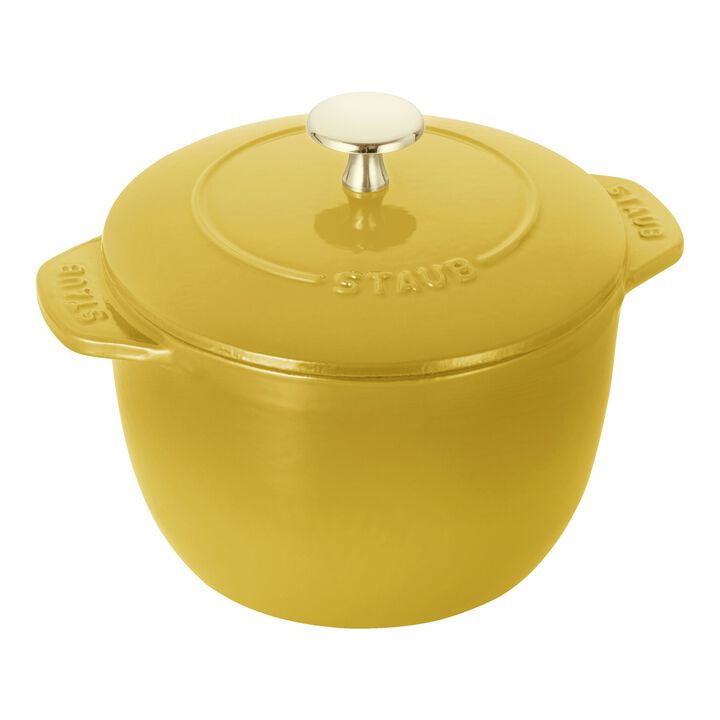 鋳物ホーロー鍋, ラ・ココット de GOHAN 12 cm, ラウンド, シトロン, 鋳鉄, large 1