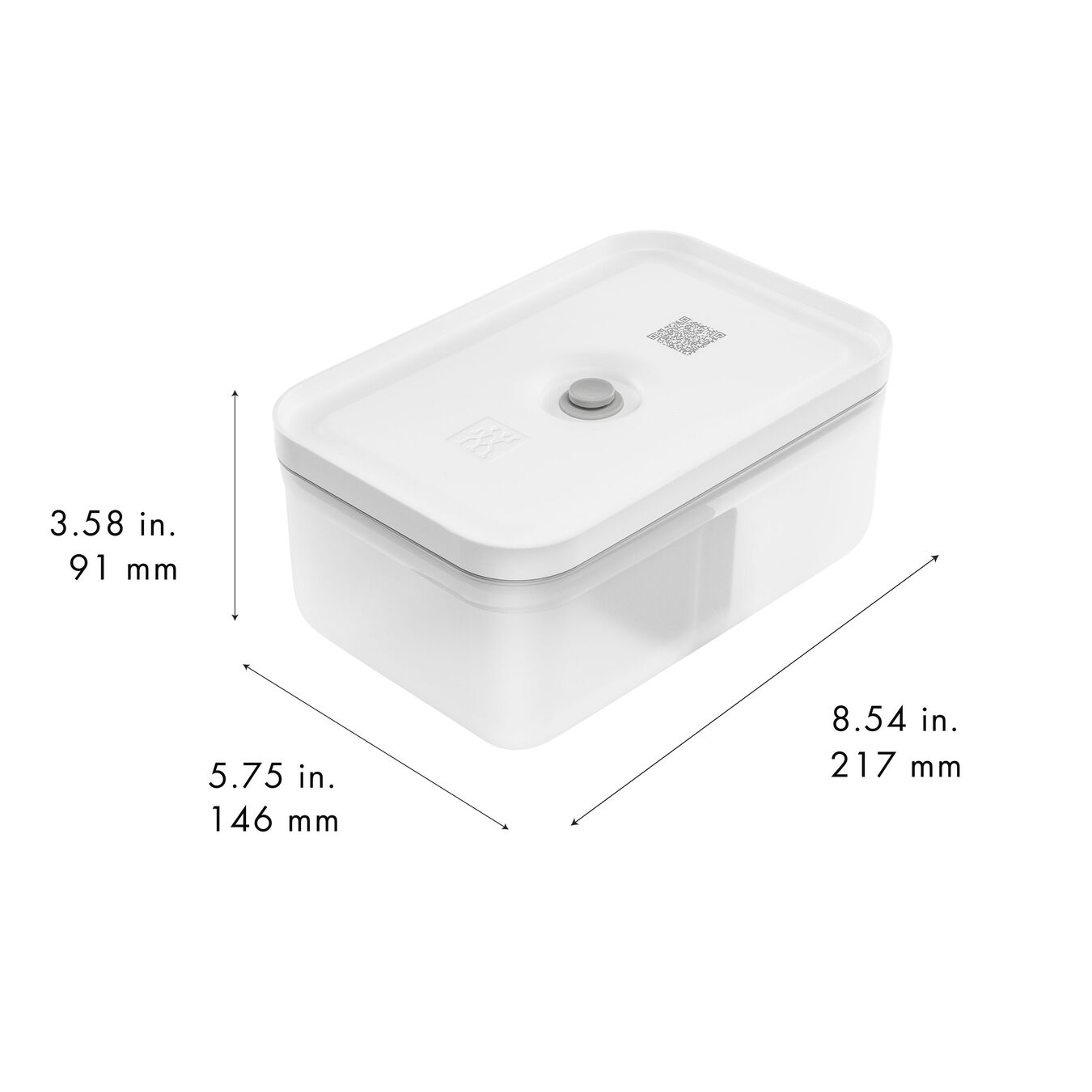 Lunch box L, Plastique, semi transparent-Gris,,large 13