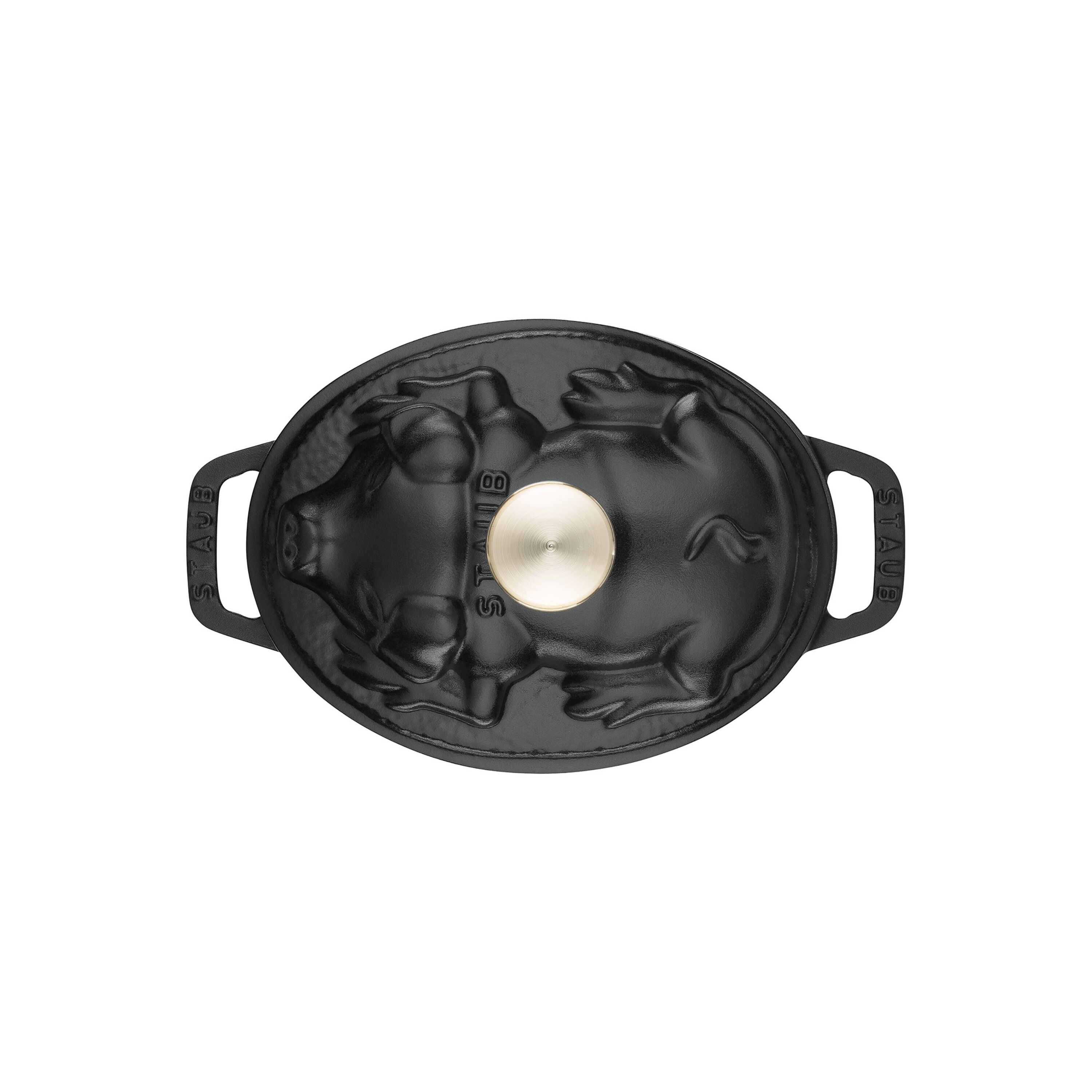 Staub La Cocotte 1 l cast iron oval Cocotte Pig lid