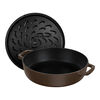 Braisers, 24 cm round Cast iron Saute pan Chistera chocolate, small 5