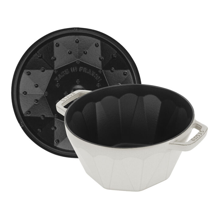 La Cocotte, 2.8 l cast iron Diamond Cocotte, white truffle, large 2
