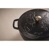 La Cocotte, 5.25 qt, Essential French Oven with Horse Lid, black matte, small 4