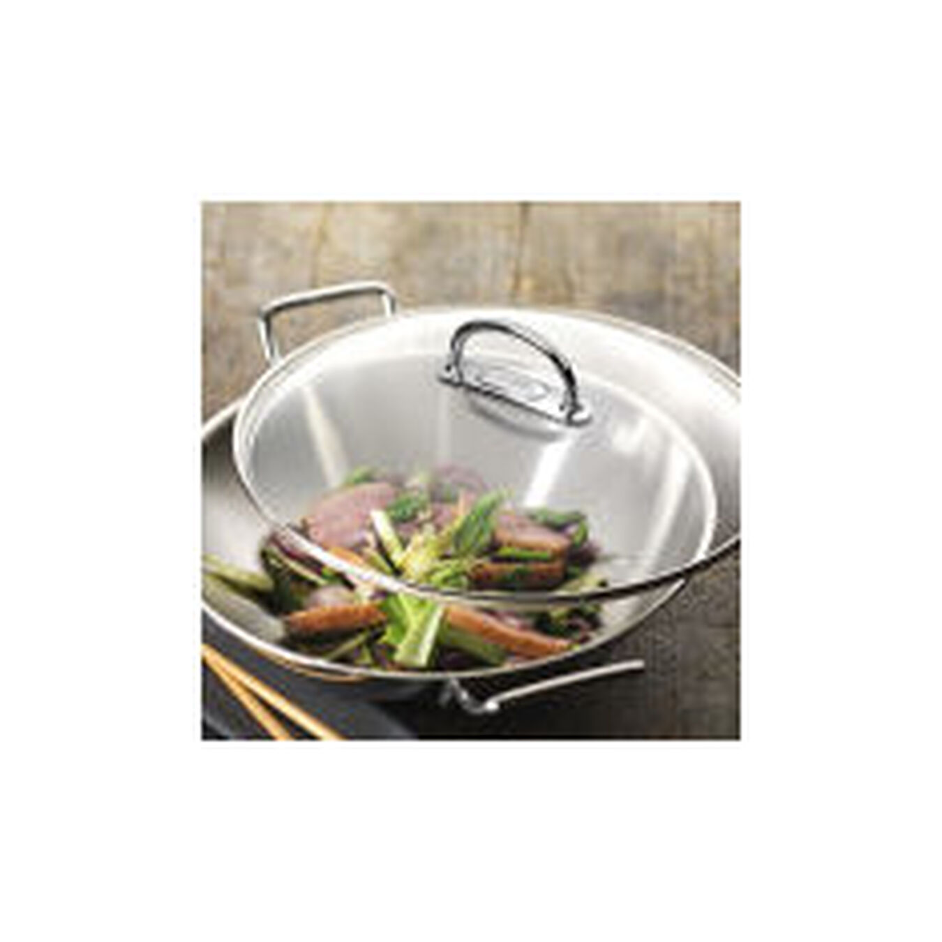 36 cm / 14 inch 18/10 Stainless Steel Wok,,large 2