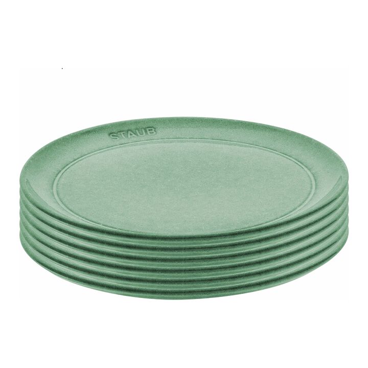 Lot de assiettes plates, 6-pcs. /20 cm, sauge, Céramique, large 1
