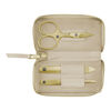 PREMIUM, 3-pcs Leather Zip fastener case off-white, small 1
