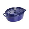 5.5 l cast iron oval Cocotte, dark-blue,,large