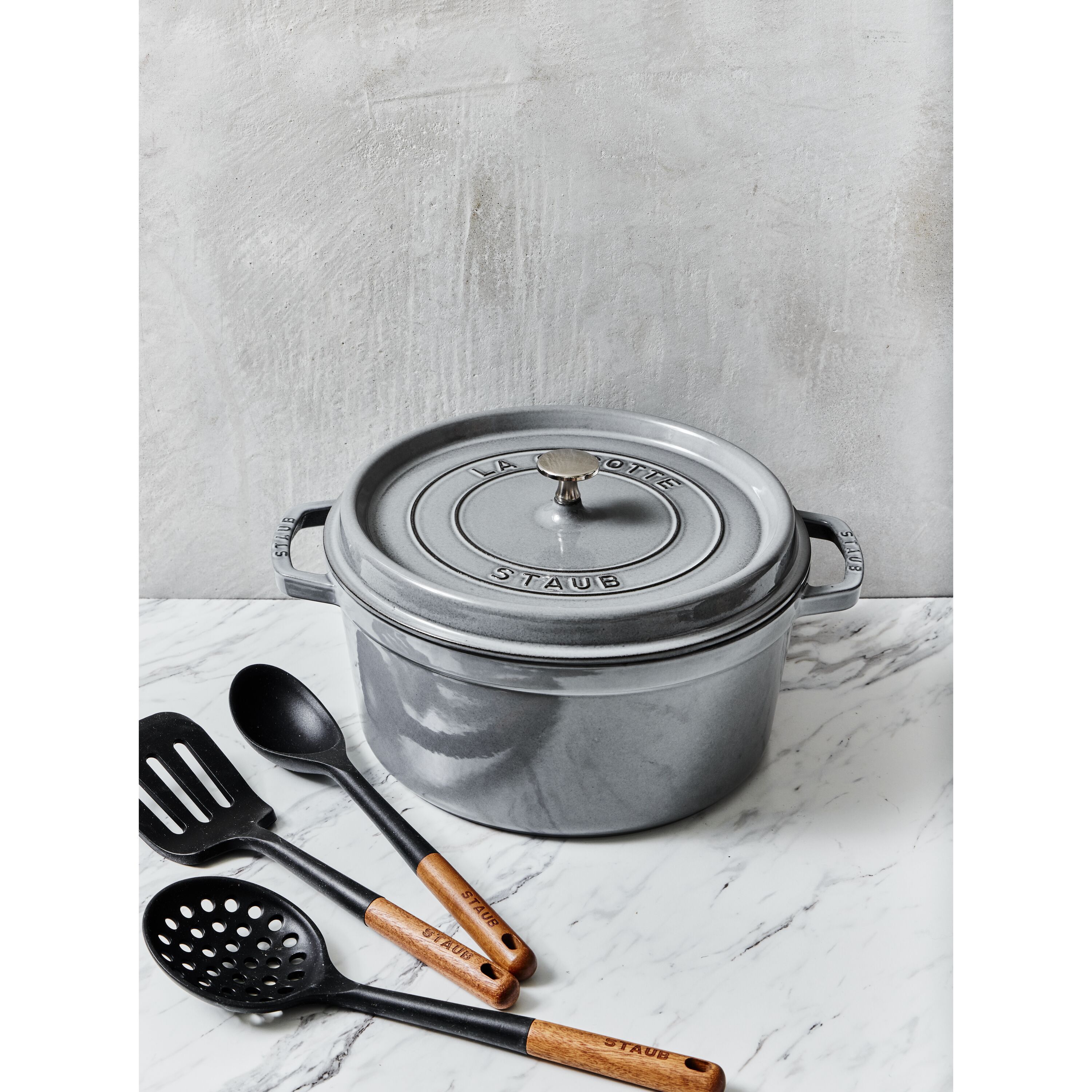 Staub LA COCOTTE Döküm Tencere | Grafit Gri | 34 cm | 12,5 l