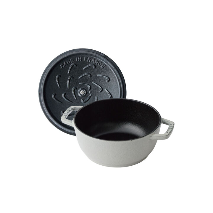 La Cocotte, 1.1 l cast iron round French oven marguerite, white truffle, large 3