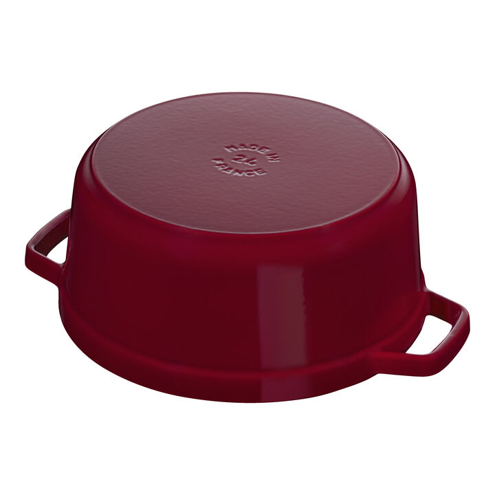 La Cocotte, 7 qt, Round, Cocotte, Cranberry - Factory Second, large 4