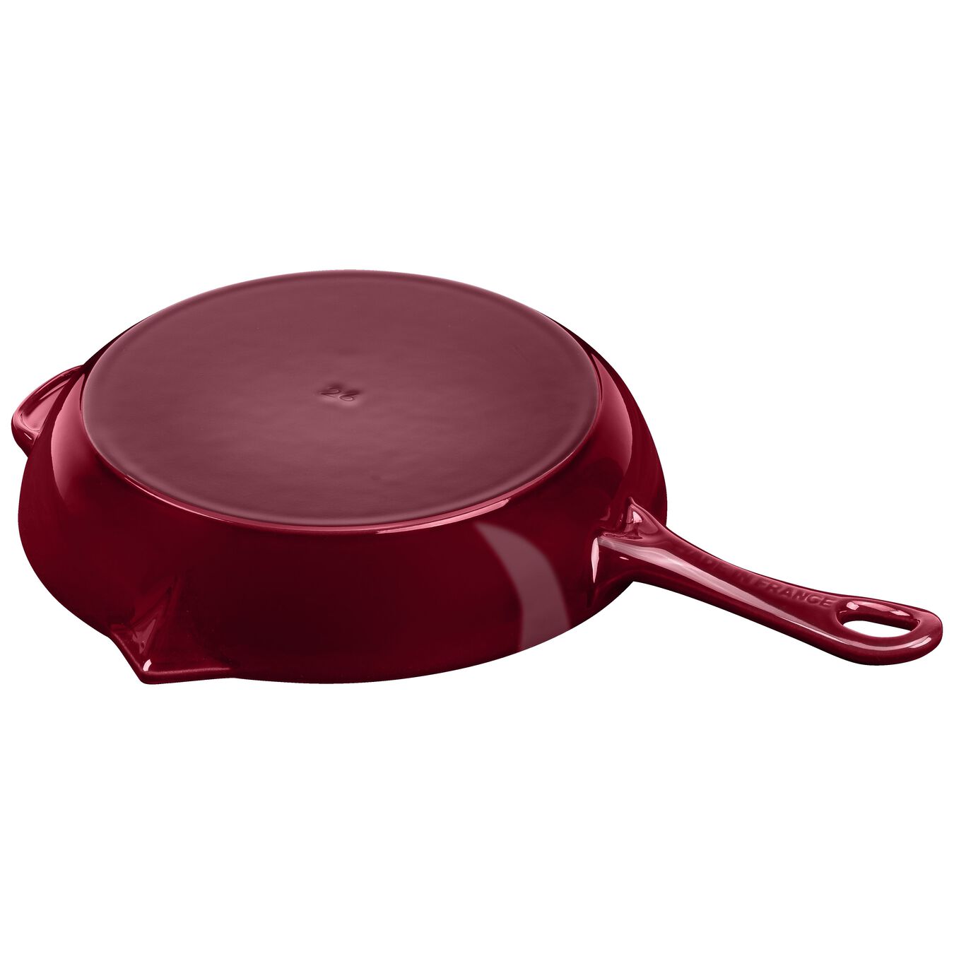 26 cm / 10 inch cast iron Frying pan with pouring spout, Bordeaux,,large 2