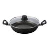 28 cm round Aluminium Saute pan black,,large