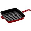 Grill Pans, 26 cm cast iron square American grill, cherry, small 1