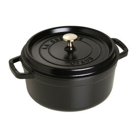 Cocotte 24 cm, Rond(e), Noir, Fonte