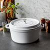 La Cocotte, 28 cm round Cast iron Cocotte pure-white, small 2
